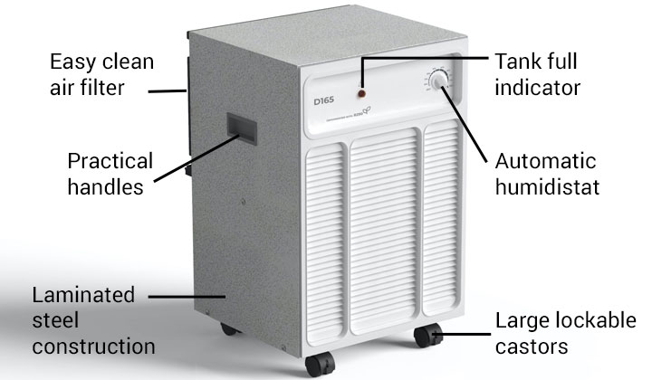 Commercial mobile dehumidifier